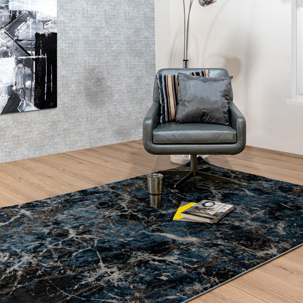 TAPETE LAVIN SIRIT T5128 | Tapete Decorativo para Recepción Hotel Hogar Departamento Sala | GRIS AZUL | Varias Medidas | Rectangular | Interior - T5128-60 x 90 - LAVIN - NOGAL BEAT - Tapetes