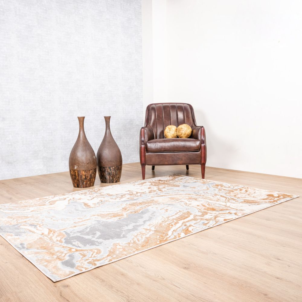 TAPETE LAVIN TERRA T9039 | Tapete Decorativo para Recepción Hotel Hogar Departamento Sala | CREMA ORO | Varias Medidas | Rectangular | Interior - T9039-60 x 90 - LAVIN - NOGAL BEAT - Tapetes