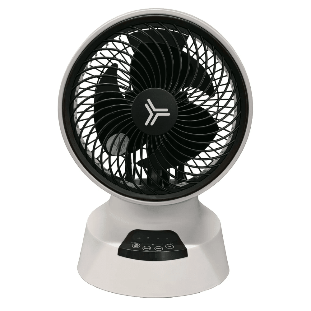 Ventilador de Escritorio Decorativo - MASTERFAN IRIS 7" - Blanco - 3 Aspas Retráctiles - IRIS 7" - Masterfan - NOGAL BEAT - Ventilador Decorativo