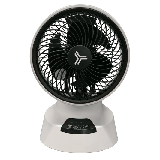 Ventilador de Escritorio Decorativo - MASTERFAN IRIS 7" - Blanco - 3 Aspas Retráctiles - IRIS 7" - Masterfan - NOGAL BEAT - Ventilador Decorativo