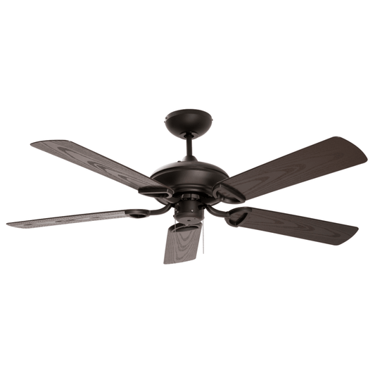 Ventilador Decorativo de Techo Evita Salinidad y Humedad Ideal para Costa - MASTERFAN HABANA 52 - Varios Colores - 5 Aspas Áreas Grandes - HABANA 52-C - Masterfan - NOGAL BEAT - Ventilador Decorativo